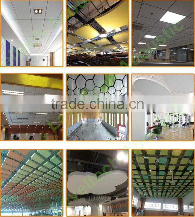 Glasswool Acoustic Tiles Fiberglass Acoustical Sound Absorbers Board