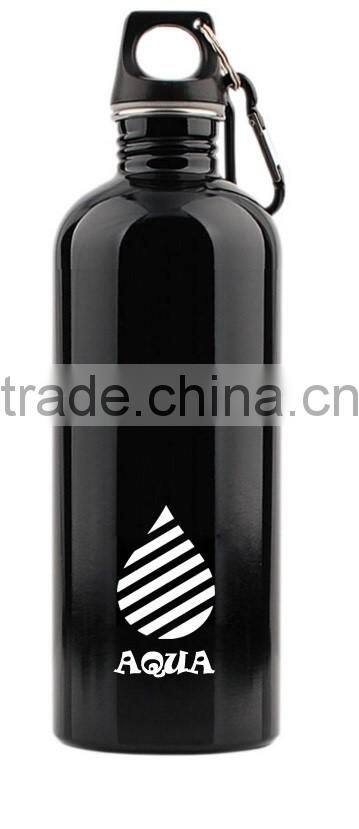 Low MOQ 18/8 stainless steel BPA free streamline water bottle with opener