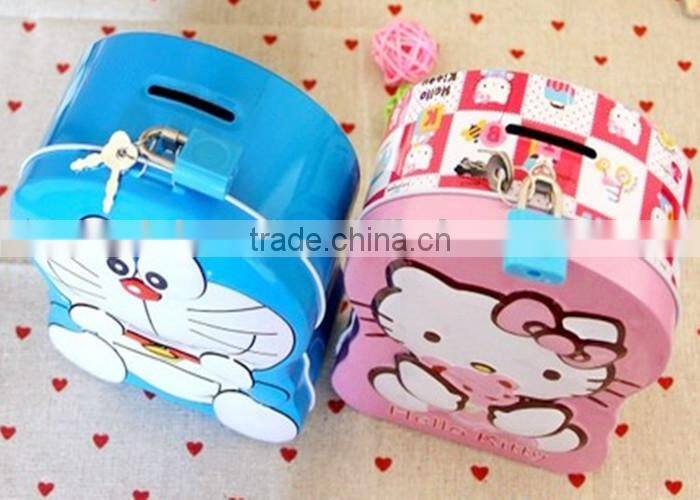 tin coin box with lock