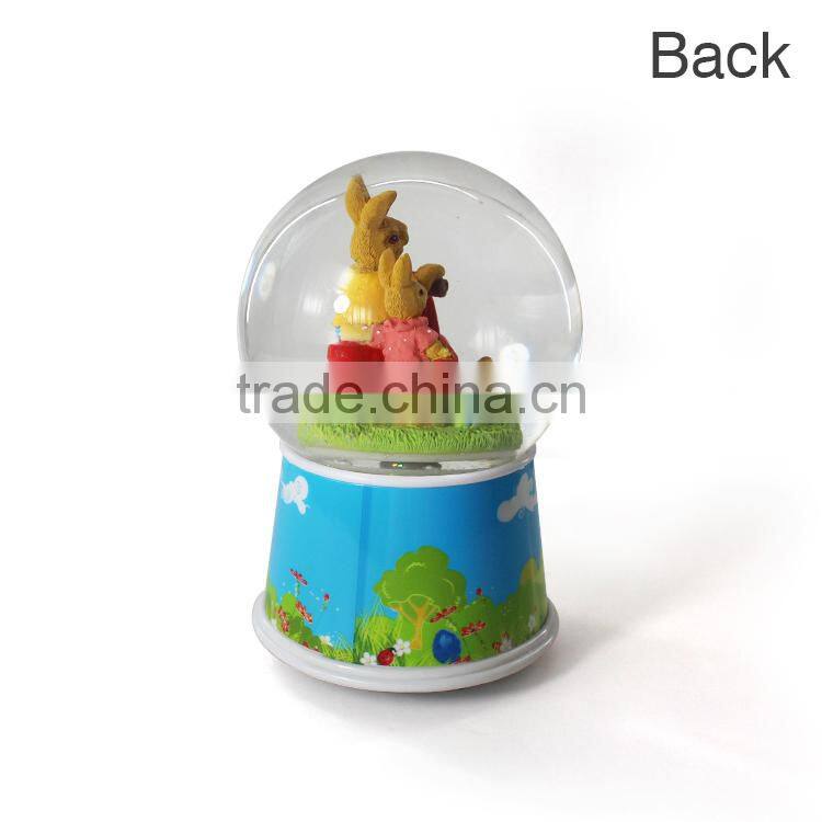 2015 cute yard musicial snow globes