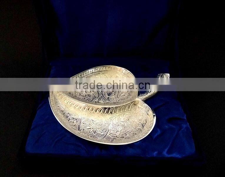 Beautiful gift item, return gift, home and garden decoration brass gold and silver plated bowl