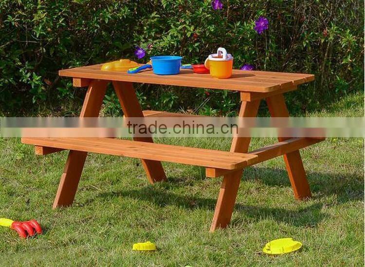 Outdoor Kids Wooden Picnic Table & Bench