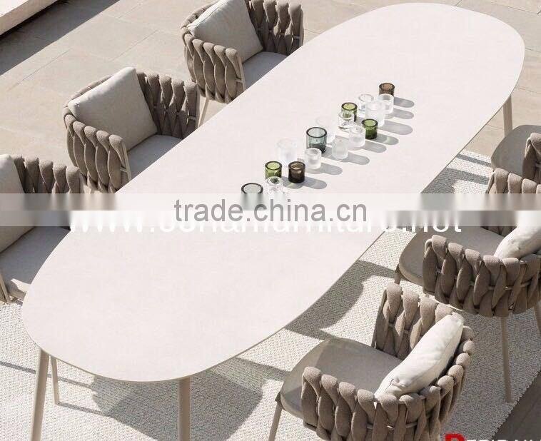 Corian &wood made round coffee table side table