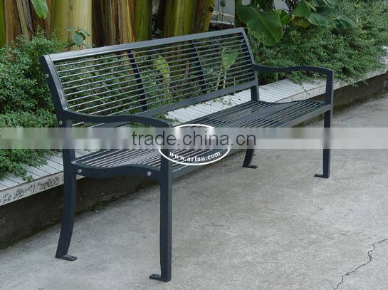 Arlau Metal Outdoor Street Bench,Ornamental Iron Garden Bench,Wrought Iron Park Bench Garden Chair