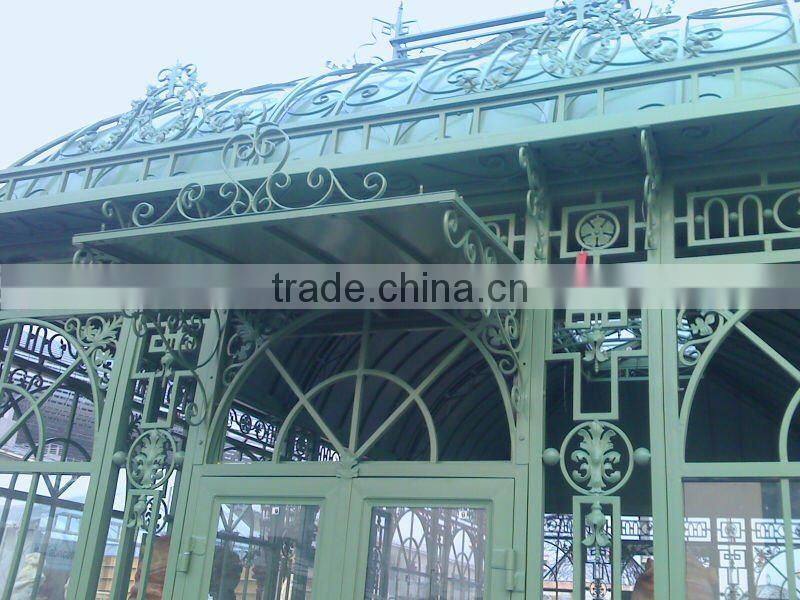 galvanized steel and glass green house / glass green house