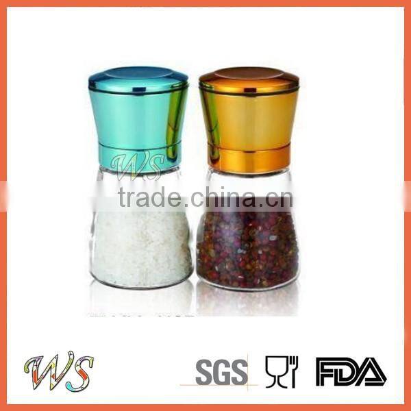 WS-SH29S Manual salt and pepper grinder set stainless steel with colorful casing
