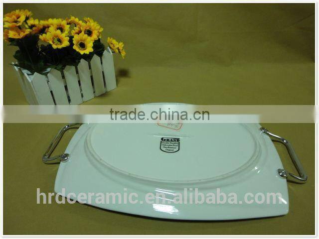 Modern Style 2015 Ceramic Plate With Handle,Ceramic Furniture Handle