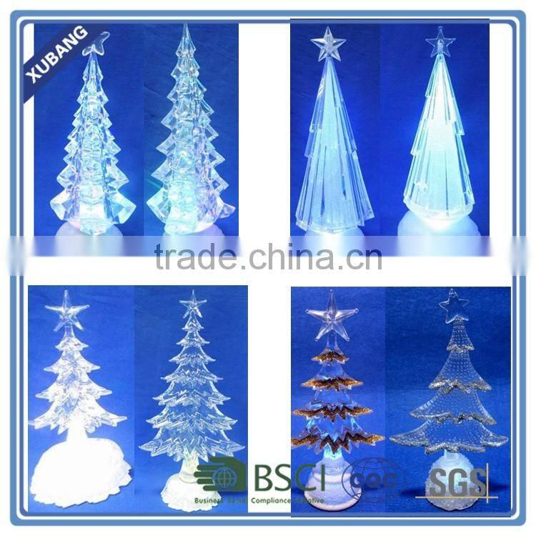 Acrylic Promotional fashionable angels with colorful LED light and 6 timer