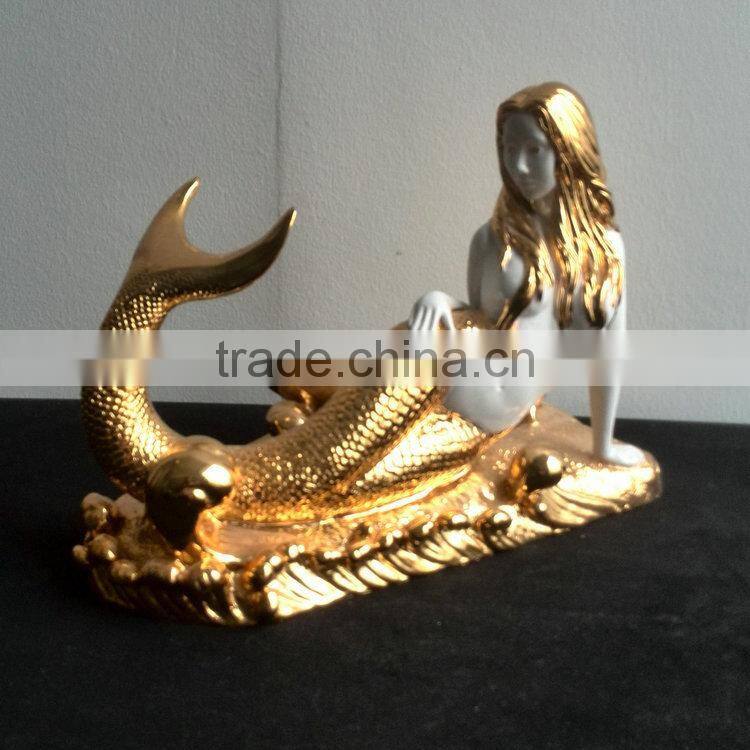 Polyresin beautiful girl figure decoration