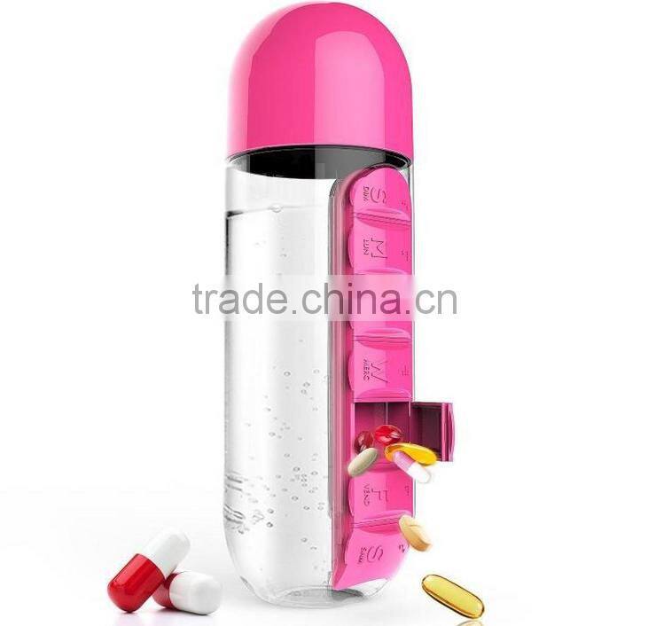 Hotsell Plastic 7 days pill box with water bottle