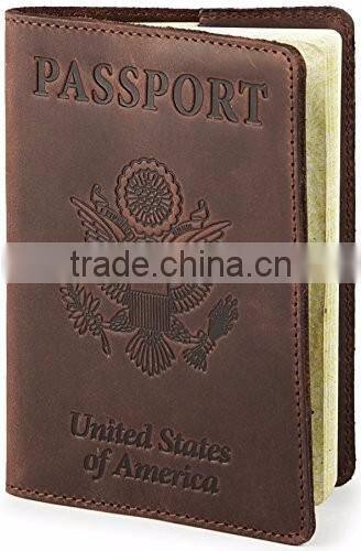 Leather Passport Cover - Holder - for Men & Women - Passport Case