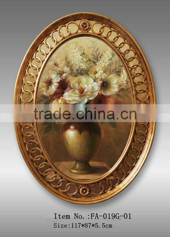 Antique framed oil painting,women portrait oil painting