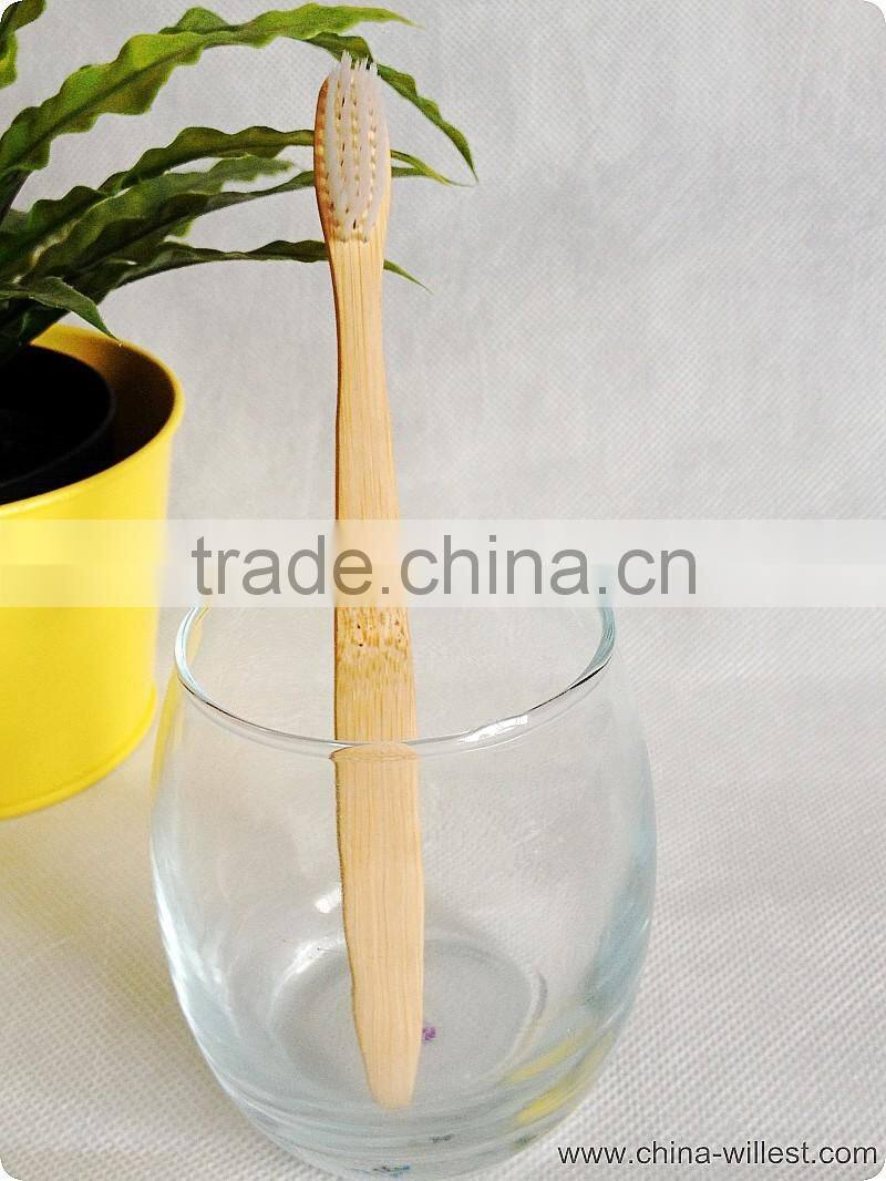 white color toothbrush, bamboo toothbrush