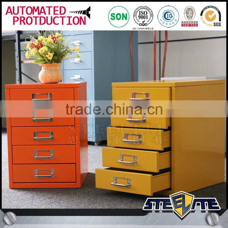 Colorful metal storage cabinet desktop metal 5 drawers file cabinet