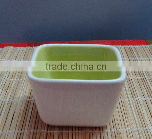 Set of 5 square ceramic snack tray with ceramic based