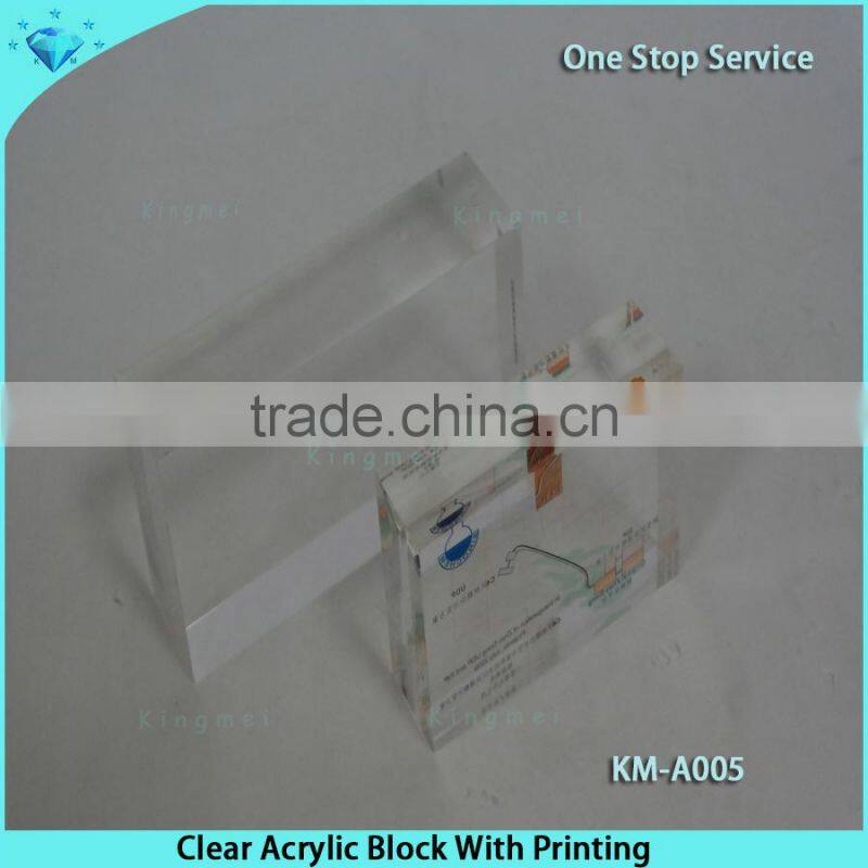 High grade clear solid acrylic name card block