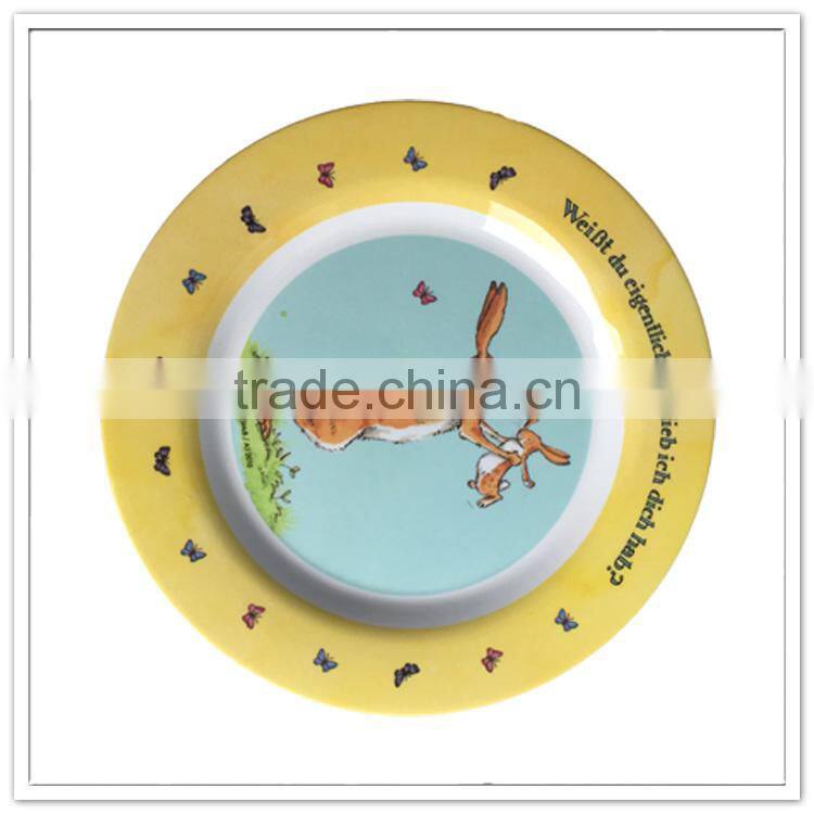 Cartoon character printing round 100% melamine dinnerware online shopping kids plates plates and dishes