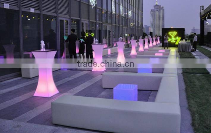 LED Lighted bar table/LED rental furniture/illuminous bar table