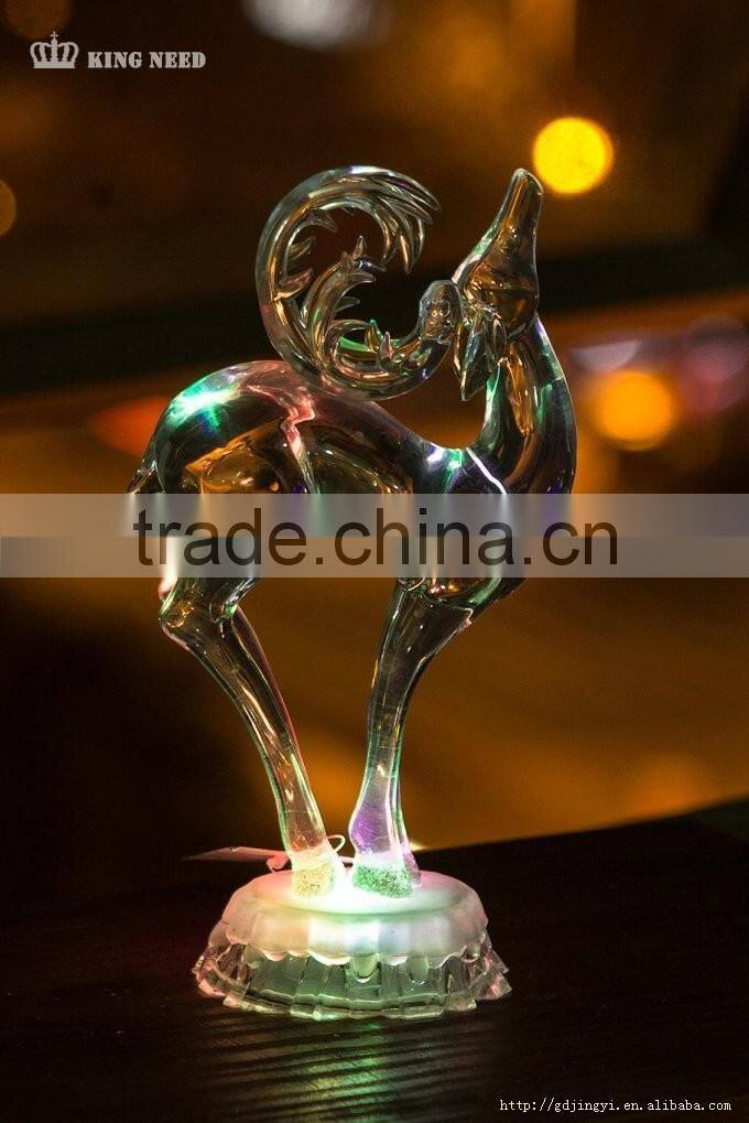acrylic reindeer acrylic led lights decoration