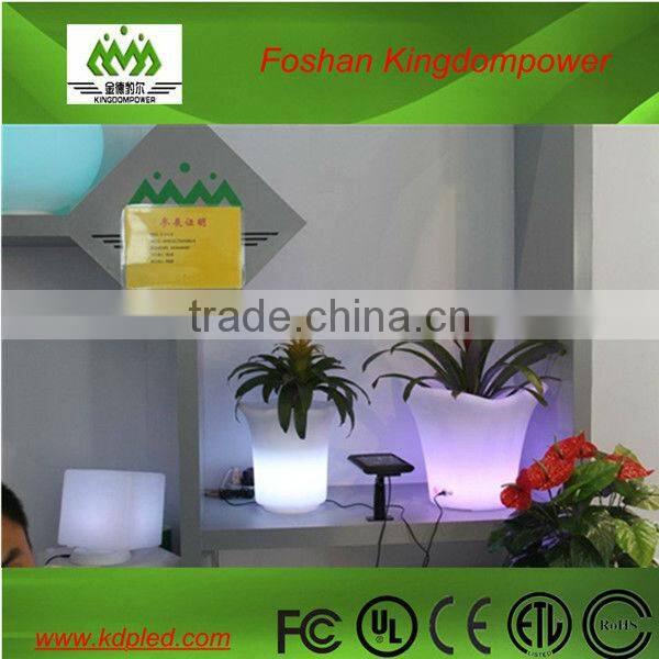 colorful decorative LED plastic shining planter/led pot