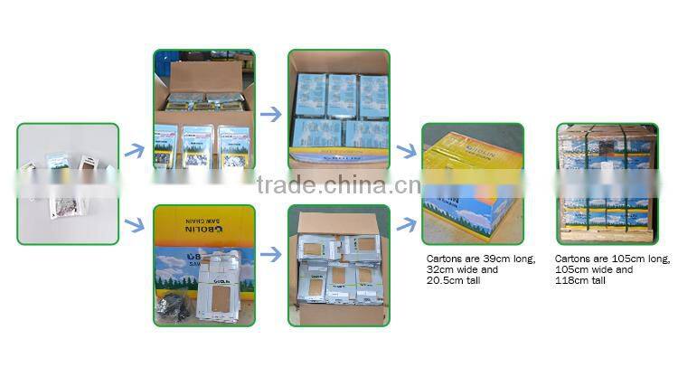 S33 chain saw spare parts low profile 3/8" 1.3mm semi chisel chain in hot sale