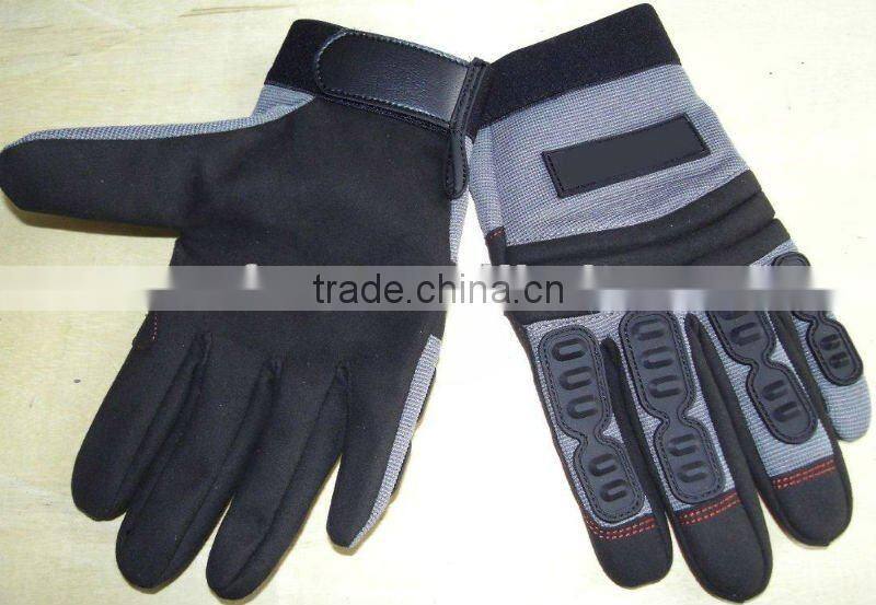 Rubber mechanic gloves with knuckle protectionJRM36