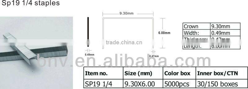 Office quality mini coppered staples 64