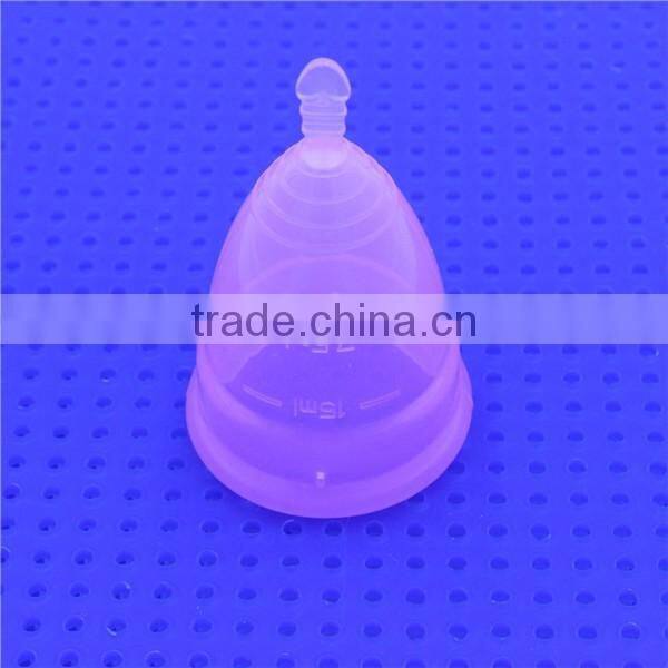 Novelty silicone menstrual cup for travel and sports