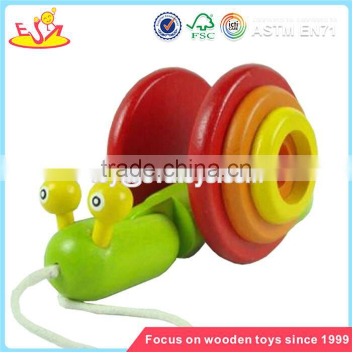 Wholesale educational wooden pull car toy new product baby wooden pull car toy W05B054