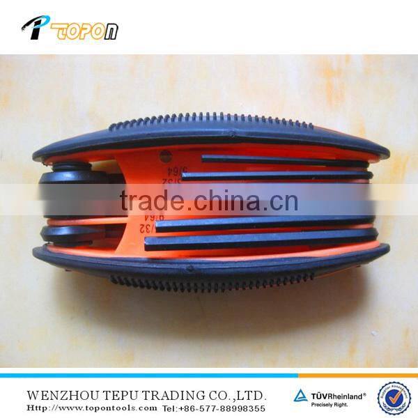 Carbon Steel Black Finishing Folding Hex key Wrench Set