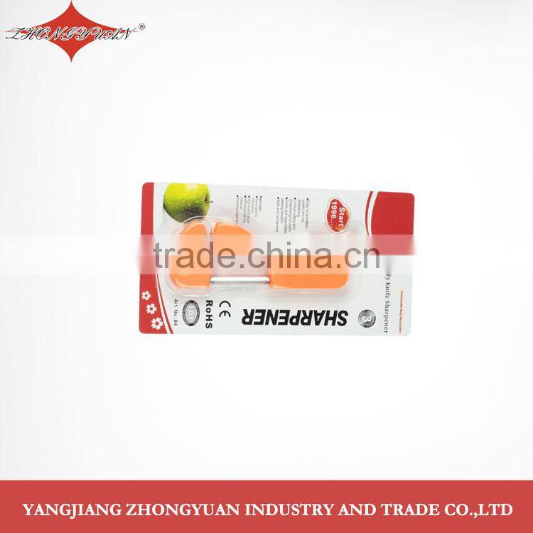 Whale shaped knife sharpener with plastic grip