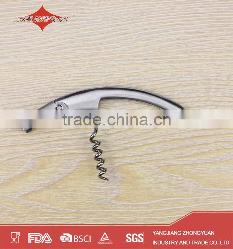 ZY-K1048 China manufacturer stainless steel bottle opener wine corkscrew