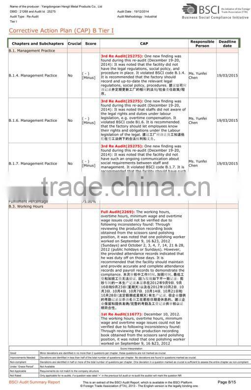 pass LFGB,FDA,TUV test knives
