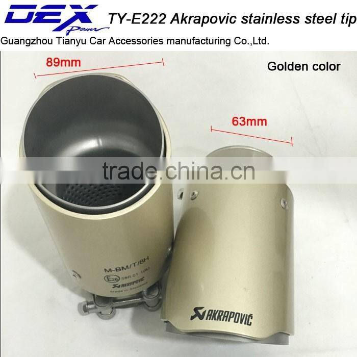 Universal 304 stainless steel akrapovic exhaust tip muffler pipe