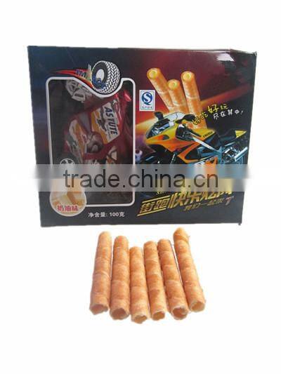 Yummy Egg Roll Cream Biscuit With Motocycle Toy