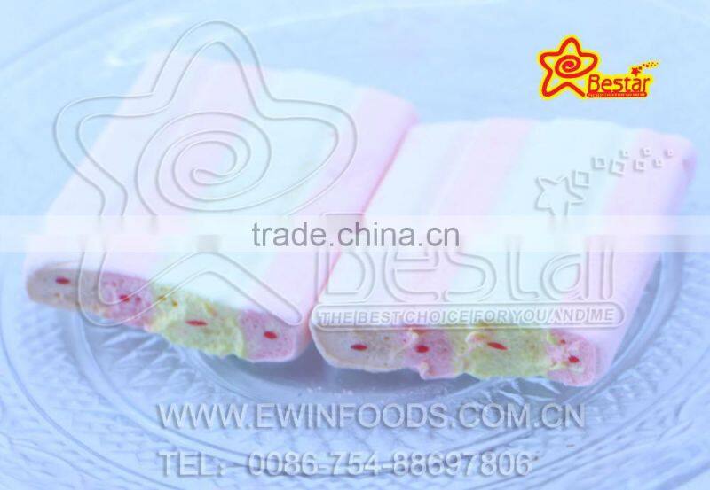 Halal Rainbow Color Marshmallow Piece Shape with Fruit Jam