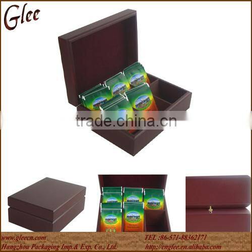 Handmade Customized Wood Tea Box With Paint