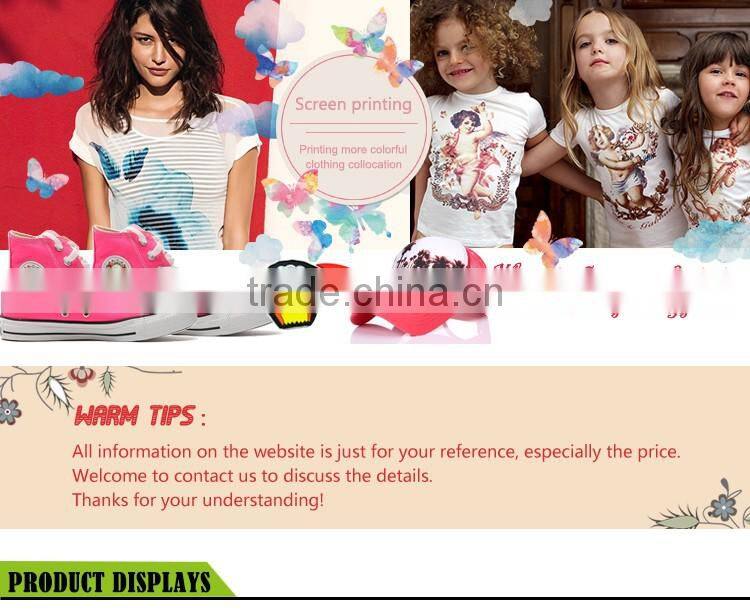 OEM custom silk screen removable t-shirt heat transfer sticker