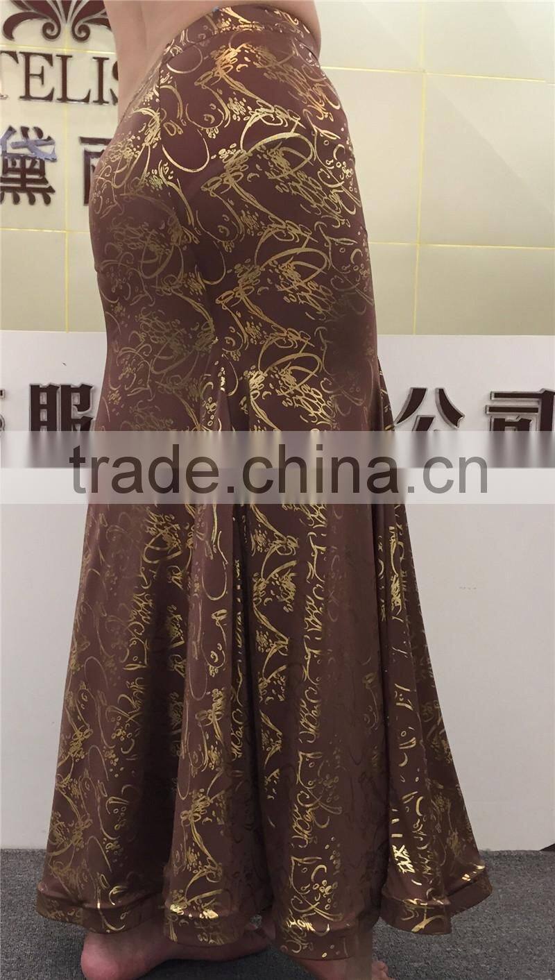 Stretchy metallic belly dance trumpet mermaid fusion skirt