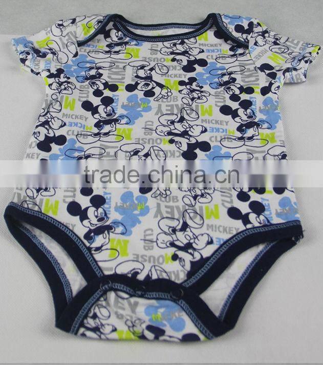 100% cotton puppy print baby girl rompers wholesale
