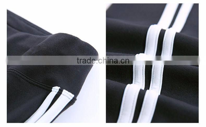 nylon spandex women fit leggings with piping