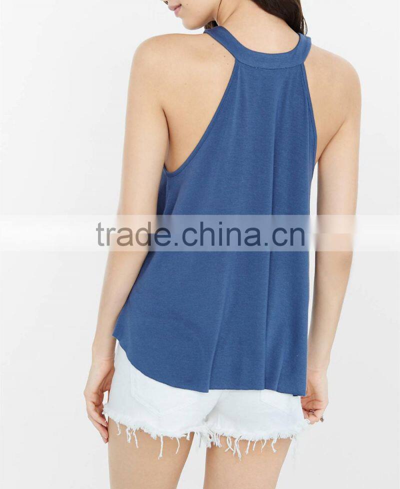 2016 Fashion Abbreviated Swing Halter Tank Top HST8030