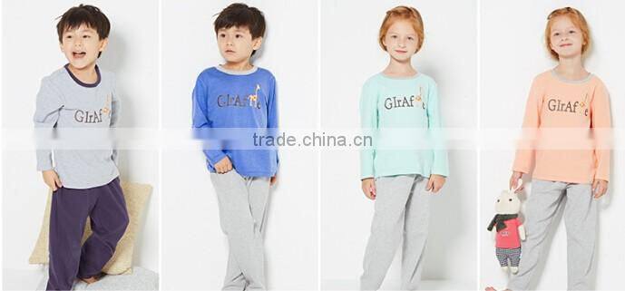 OEM 100% cotton kids sleepwear lovely animal custom design children pajama