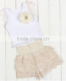 2017 Kids Stocks Cute baby Girl Summer Sleeveless2 Pcs Baby Clothes/ Clothing