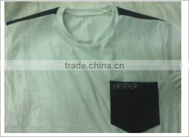 T-Shirt with leather pocket