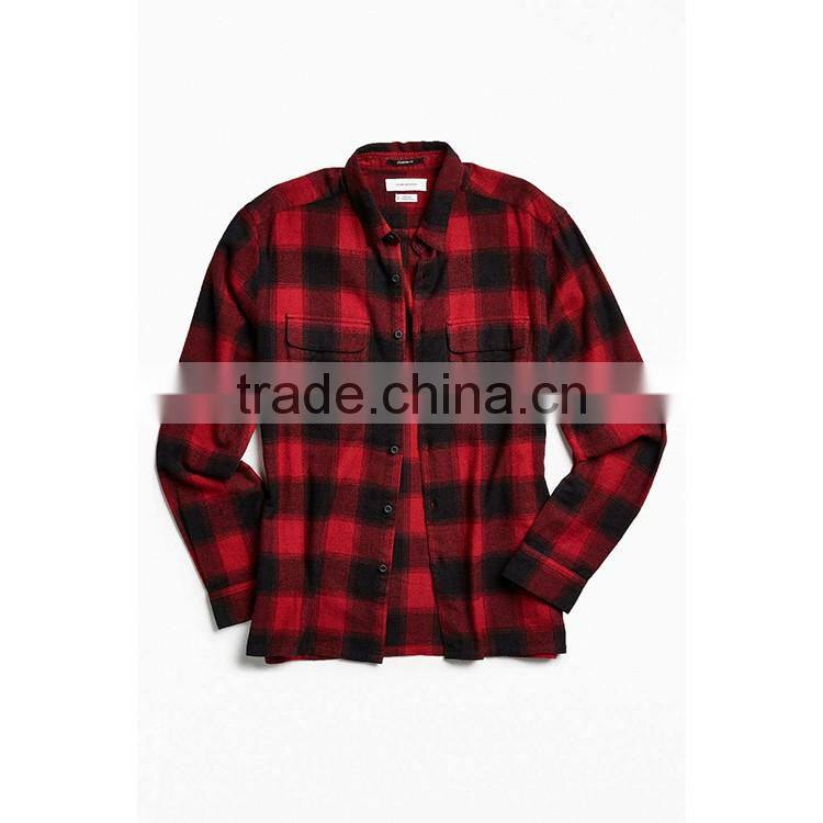 Custom long sleeve check shirts for men Italian style linen mens shirts designer