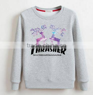 wholesale cheaper customized design crewneck pullover fleece TC65/35 cheaper hoodies/sweatshirt