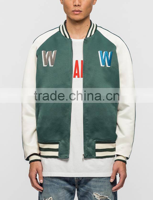 2017 china factory wholesale men fashionable varsity sports jacket custom