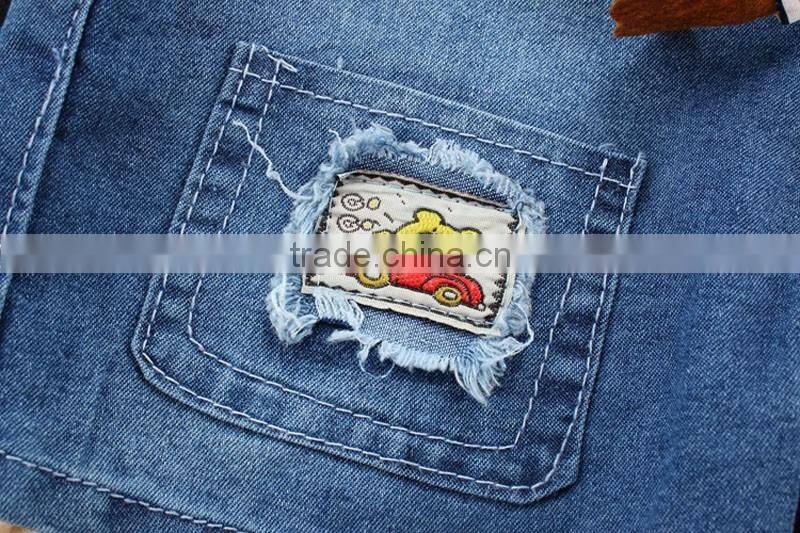 Fashion Baby Summer Pants Children Denim Short Overalls Kids Strap Jeans Pants