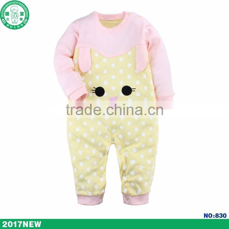 OEM Branded autumu winter long sleeve round neck baby romber kids bodysuit